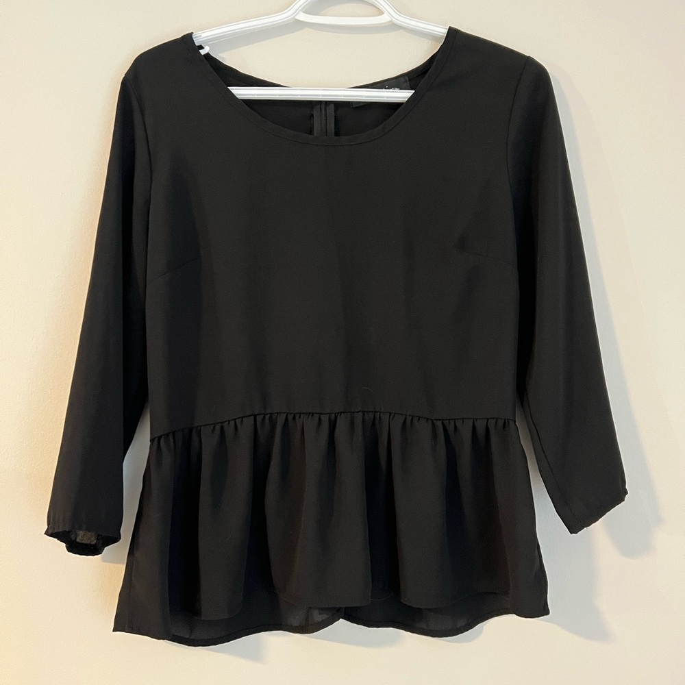 Chiffon peplum blouse
